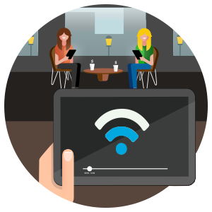 imagem cartton de tablet na mão