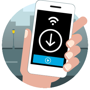 imagem cartton de smarthphone na mão